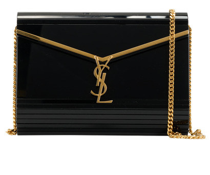 Cassandra Clutch, &pound;795, Handbags, Black, Glass, Front view